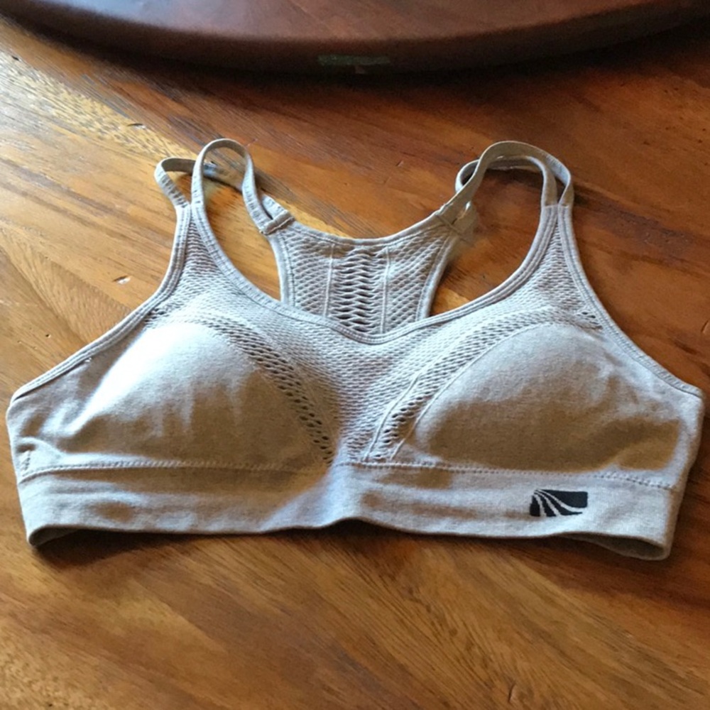 Light grey heather Sports Bra with Racerback